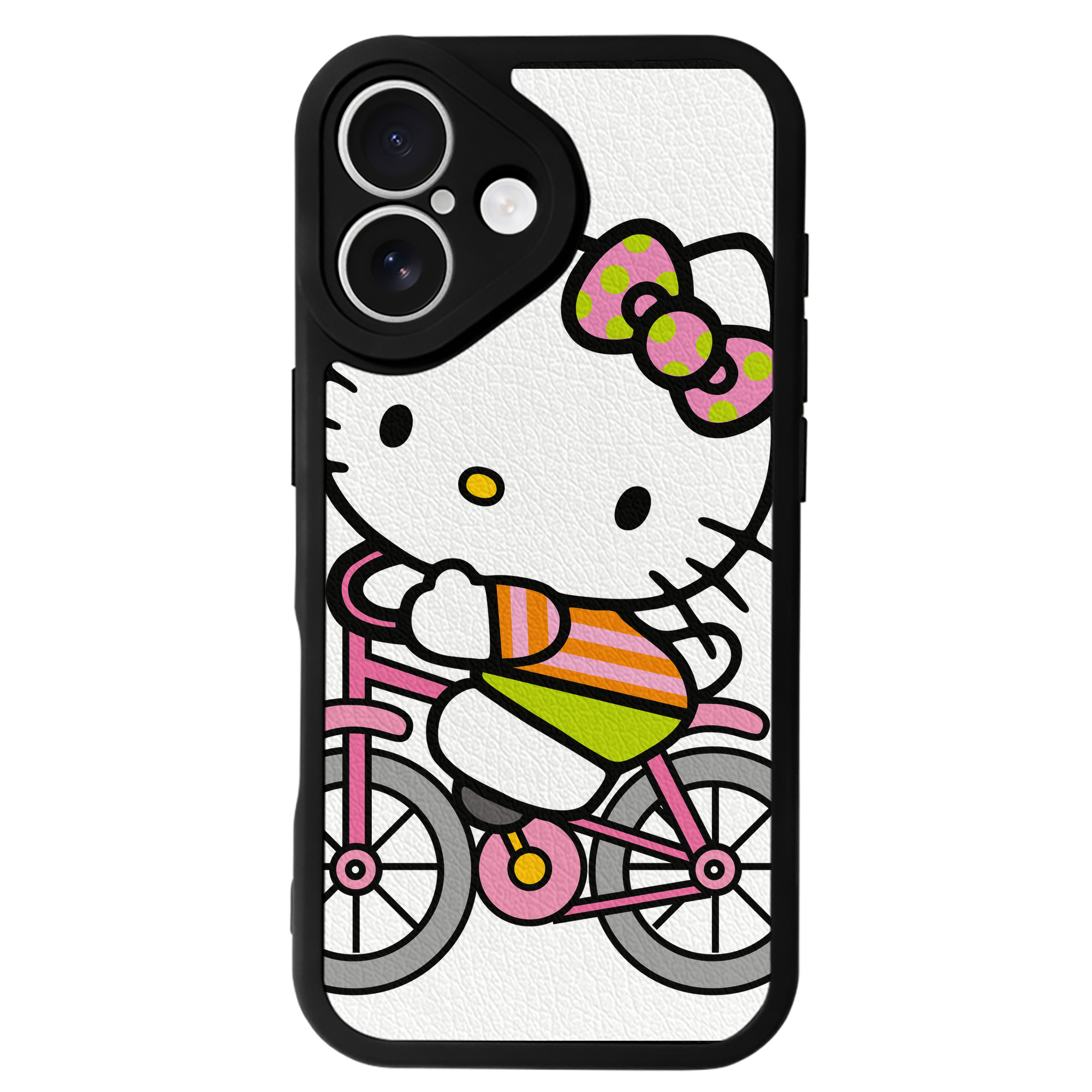 （画像用） Hello Kitty ハローキティ 【iPhone 16シリーズ対応】シリコンスマホケース（レザー調） 材質：シリコン